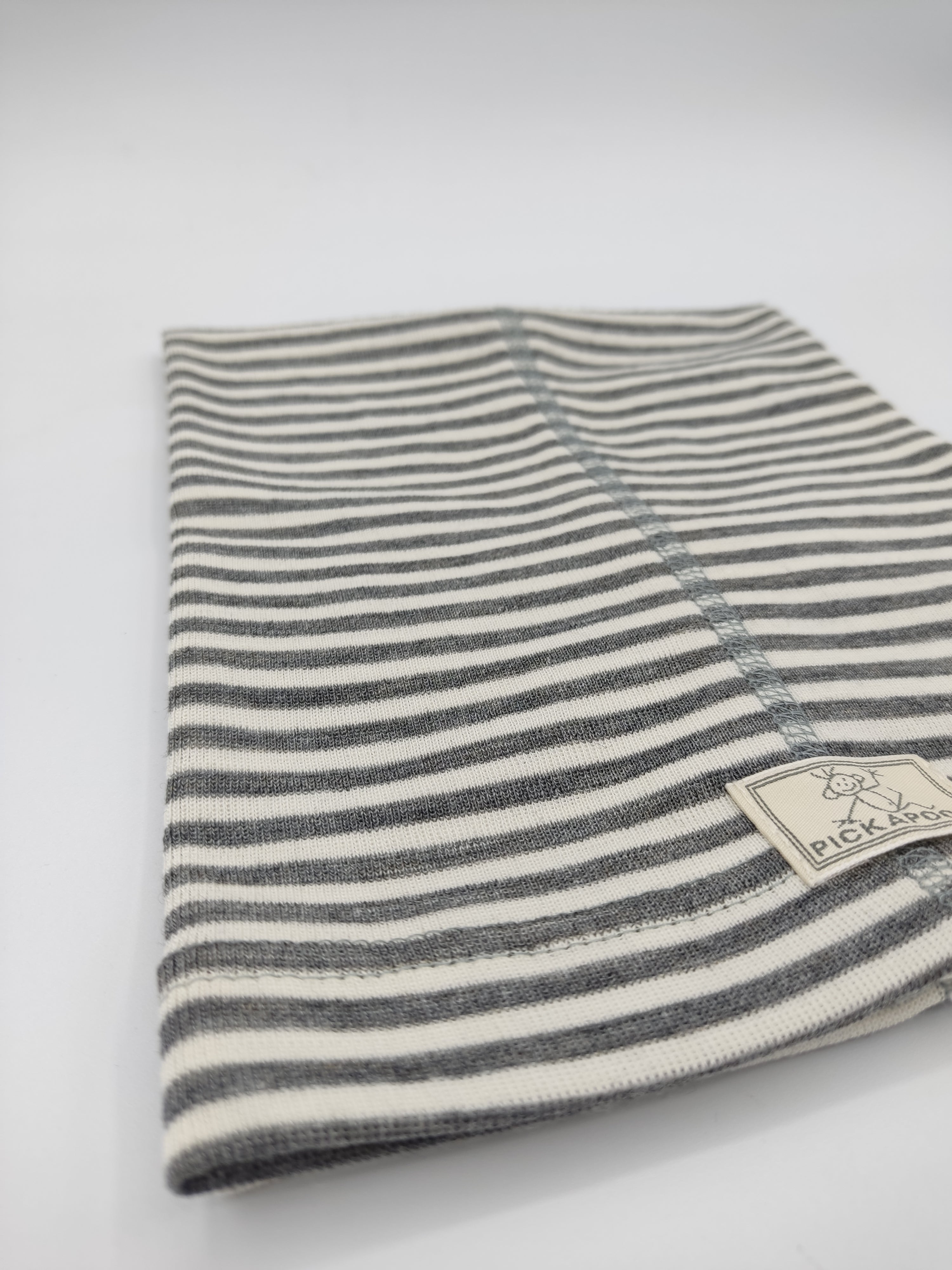 Scaldacollo in lana e seta per bambino e adulto // riga Grigio